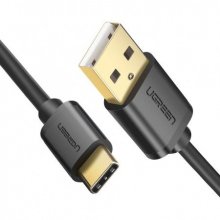 Дата-кабель UGREEN US287-60118, USB-A 2.0 Type C, 2,4A, 2m, черный