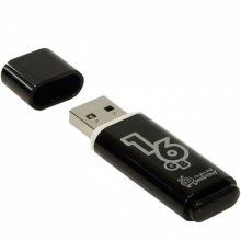 USB-накопитель Smart Buy 16GB Glossy series Black (SB16GBGS-K)