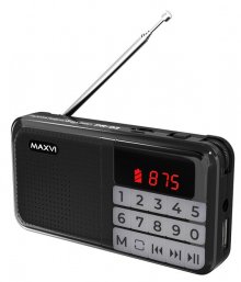 Радио FM-приемник Maxvi PR-02, черный