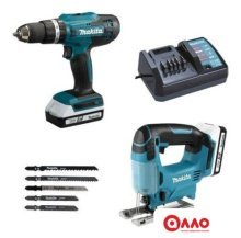 Наборы электроинструментов Makita DK18B59Y (шуруповерт, лобзик, 2 АКБ)