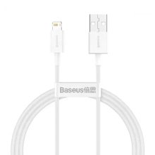 Дата-кабель Baseus CALYS-A02 USB-Lghtning 2.4A 1m, белый