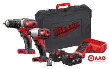 Наборы электроинструментов Milwaukee M18 BPP2D-402C 4933447126 (шуруповерт, винтоверт, 2 АКБ, кейс)