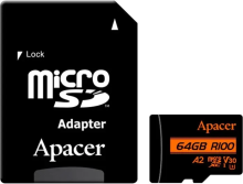 Карта памяти Apacer microSDXC 64GB (AP64GMCSX10U8-R)