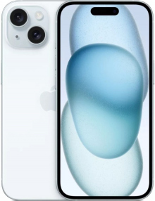 Смартфон Apple iPhone 15 128GB голубой