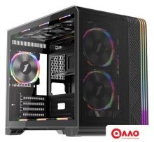 Корпус 1stPlayer VT6 (с тремя вентиляторами F7, черный)