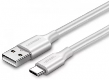 Дата-кабель UGREEN US287-60123, USB-A 2.0 Type C, 2,4A, 2m, белый