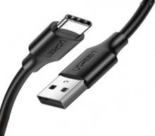 Дата-кабель UGREEN US287-60116, USB-A 2.0 Type C, 3A, 1m, черный