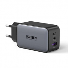 СЗУ UGREEN CD244-10335, USB-A + 2*USB-C, 65W GaN Tech Fast Charger, черное