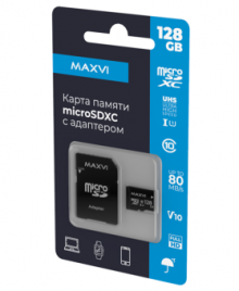Карта памяти Maxvi microSDXС 128GB class 10 (MSD128GBC10V10)