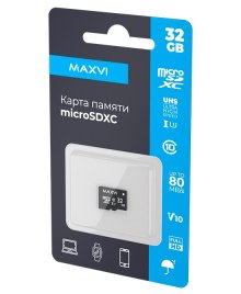Карта памяти Maxvi microSDXС 32GB class 10 (MSD32GBC10V10W0) без адаптера