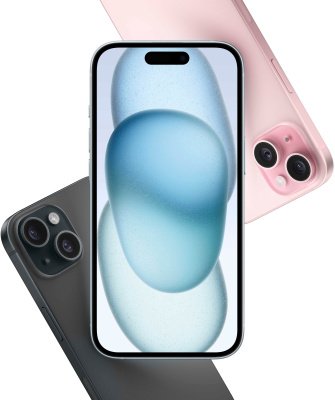 Смартфон Apple iPhone 15 256GB SIM+eSIM голубой