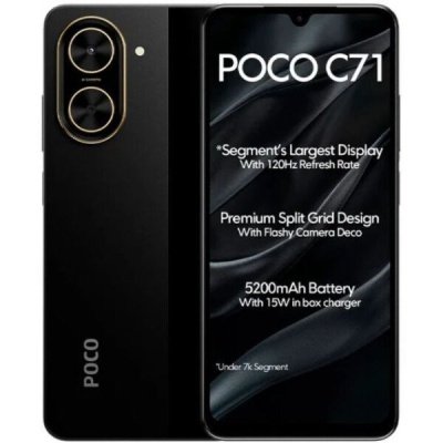 Смартфон POCO C71 128GB 4GB EU, черный