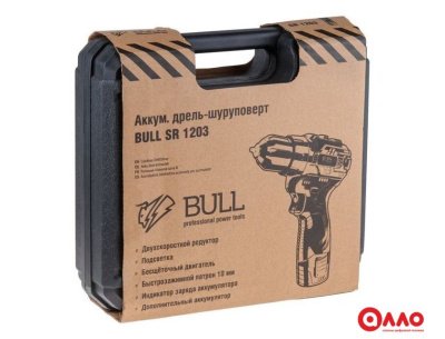 Дрель-шуруповерт Bull SR 1203 (с 2-мя АКБ, кейс)