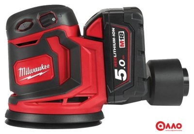 Эксцентриковая шлифмашина Milwaukee M18 BOS125-502B 4933464229 (с 2-мя АКБ, сумка)