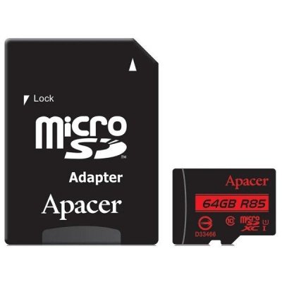 Карта памяти Apacer microSDXC 64GB (AP64GMCSX10U5-R)
