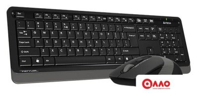 Офисный набор A4Tech Fstyler FG1010 (черный/серый)