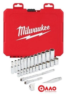 Набор трещотка с головками Milwaukee 4932464943 (28 предметов)