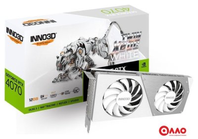 Видеокарта Inno3D GeForce RTX 4070 Twin X2 OC White N40702-126XX-183052V
