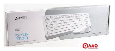 Офисный набор A4Tech Fstyler FG1010 (белый/серый)