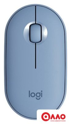 Мышь Logitech M350 Pebble (голубой)