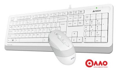 Офисный набор A4Tech Fstyler F1010 (белый/серый)