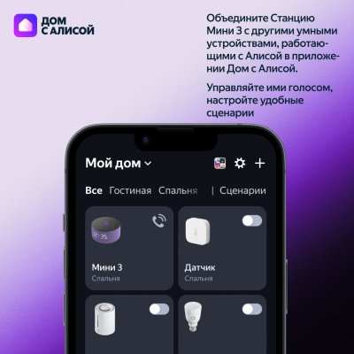Портативная колонка Яндекс.станция Мини 3 YNDX-00027, черная