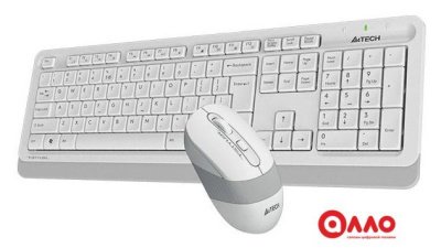 Офисный набор A4Tech Fstyler FG1010 (белый/серый)