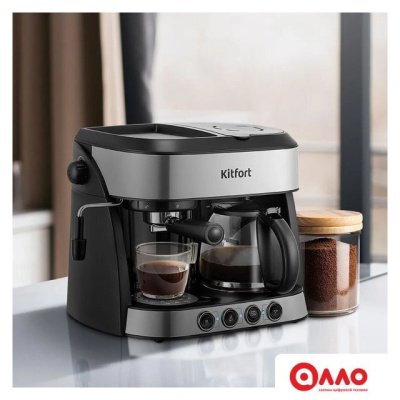 Рожковая кофеварка Kitfort KT-7185 Рожковая кофеварка Kitfort KT-7185