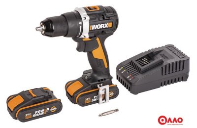 Дрель-шуруповерт Worx WX102 (с 2-мя АКБ, кейс)