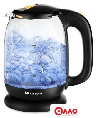 Электрический чайник Kitfort KT-625-4 (черный/желтый) Электрический чайник Kitfort KT-625-4 (черный/желтый)