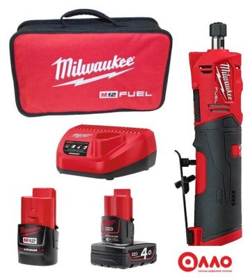 Прямошлифовальная машина Milwaukee M12 Fuel FDGS-422B 4933471436 (с 2-мя АКБ 2 Ah, 4 Ah)