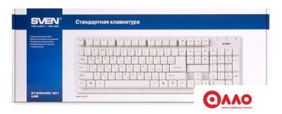 Клавиатура SVEN Standard 301 USB (белый)