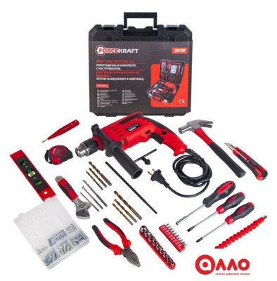 Безударная дрель ForceKraft FK-20103 (набор оснастки) Безударная дрель ForceKraft FK-20103 (набор оснастки)
