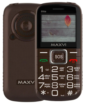 Мобильный телефон Maxvi B5ds коричневый