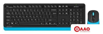 Офисный набор A4Tech Fstyler FG1010 (черный/синий)