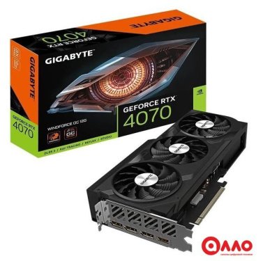 Видеокарта Gigabyte GeForce RTX 4070 Windforce OC 12G GV-N4070WF3OC-12GD