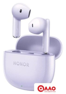 Наушники HONOR Earbuds X6 (сиреневый, международная версия) Наушники HONOR Earbuds X6 (сиреневый, международная версия)