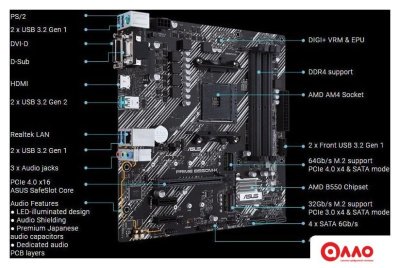 Материнская плата ASUS PRIME B550M-K