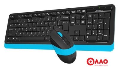 Офисный набор A4Tech Fstyler FG1010 (черный/синий)