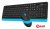 Офисный набор A4Tech Fstyler FG1010 (черный/синий)