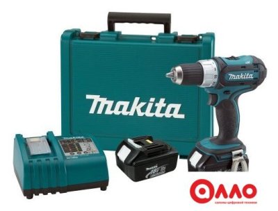 Дрель-шуруповерт Makita DDF453RFE (с 2-мя АКБ, кейс)