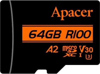 Карта памяти Apacer microSDXC 64GB (AP64GMCSX10U8-R)