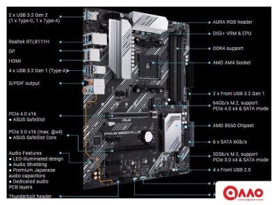 Материнская плата ASUS Prime B550-Plus
