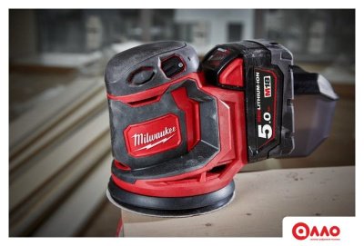 Эксцентриковая шлифмашина Milwaukee M18 BOS125-502B 4933464229 (с 2-мя АКБ, сумка)