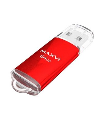 USB-накопитель Maxvi 64ГБ (FD64GBUSB20C10MP), красный