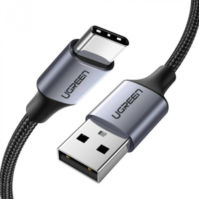 Дата-кабель UGREEN US288-60128, USB-A 2.0 Type C, 2,4A, 2m, черный