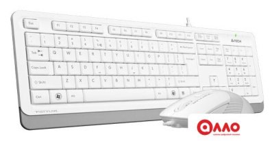 Офисный набор A4Tech Fstyler F1010 (белый/серый)