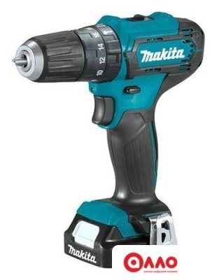 Ударная дрель-шуруповерт Makita HP333DWME (с 2-мя АКБ, кейс)
