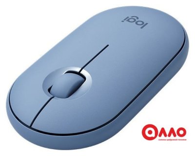 Мышь Logitech M350 Pebble (голубой)