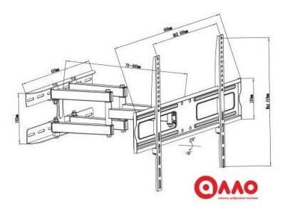 Кронштейн для телевизора Maclean MC-762 (черный) Кронштейн для телевизора Maclean MC-762 (черный)